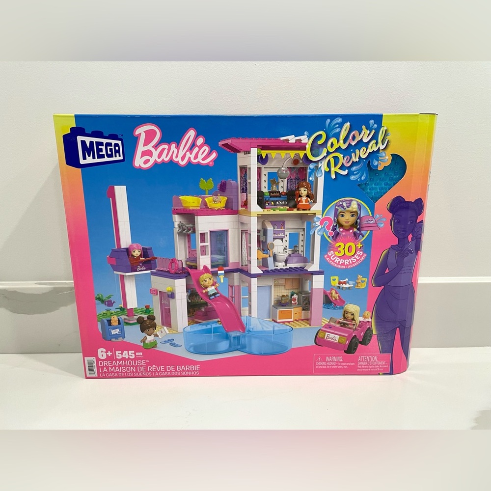 NEW Mega Barbie Colour Reveal Dreamhouse Building Set